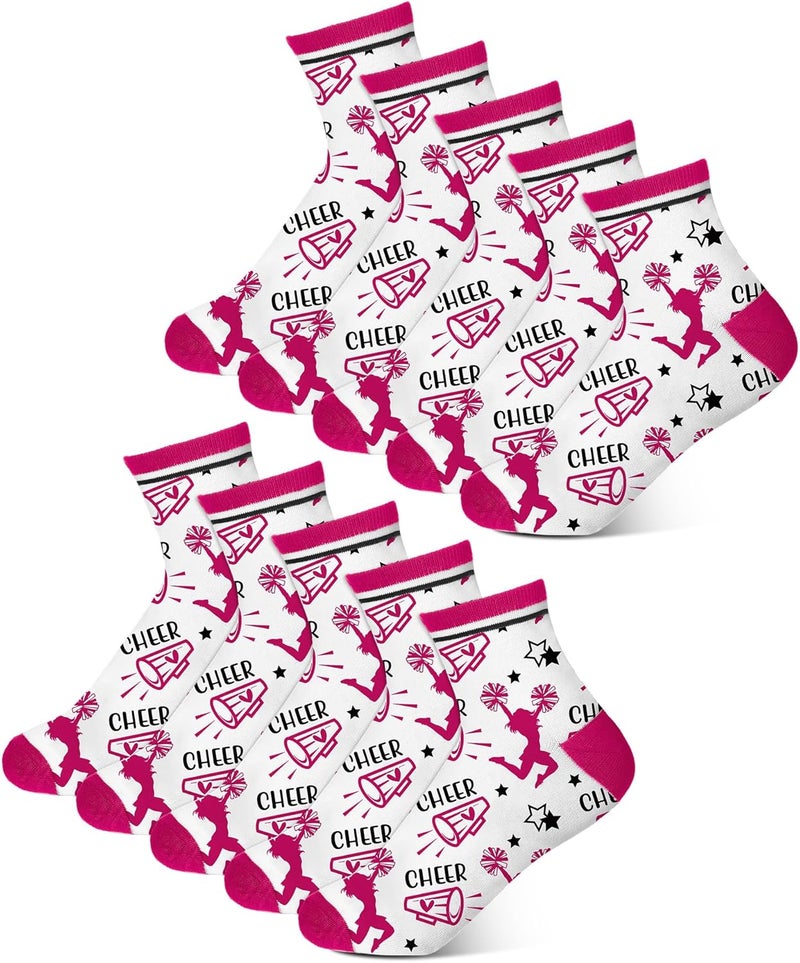 Maiteenly 24 Pairs Ankle Cheer Socks Cheerleading Team Cheerleader Socks for Women Girls Cheer Accessories Gifts - Image 1